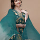 Alia Cut Printed & Embroidered Kurta With Pant & Dupatta, Multicolor - Hiral Fashion