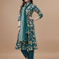 Alia Cut Printed & Embroidered Kurta With Pant & Dupatta, Multicolor - Hiral Fashion
