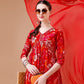 Alia Cut Floral Printed & Embroidered Kurta With Pant & Dupatta, Multicolor - Hiral Fashion