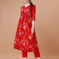 Alia Cut Floral Printed & Embroidered Kurta With Pant & Dupatta, Multicolor - Hiral Fashion