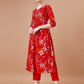 Alia Cut Floral Printed & Embroidered Kurta With Pant & Dupatta, Multicolor - Hiral Fashion