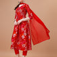 Alia Cut Floral Printed & Embroidered Kurta With Pant & Dupatta, Multicolor - Hiral Fashion