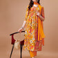 Alia Cut Floral Printed & Embroidered Kurta With Pant & Dupatta, Multicolor - Hiral Fashion