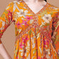 Alia Cut Floral Printed & Embroidered Kurta With Pant & Dupatta, Multicolor - Hiral Fashion
