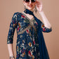 Alia Cut Floral Printed Embroidered Kurta With Pant & Dupatta, Multicolor - Hiral Fashion