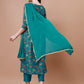 Alia Cut Embroidered & Floral Printed Kurta With Pant & Dupatta, Multicolor - Hiral Fashion