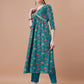 Alia Cut Embroidered & Floral Printed Kurta With Pant & Dupatta, Multicolor - Hiral Fashion