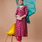 Alia Cut Embroidered & Floral Printed Kurta With Pant & Dupatta, Multicolor - Hiral Fashion