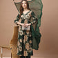 Alia Cut Rayon Embroidered & Floral Printed Kurta With Pant & Dupatta Premium, Multicolor - Hiral Fashion