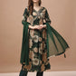 Alia Cut Rayon Embroidered & Floral Printed Kurta With Pant & Dupatta Premium, Multicolor - Hiral Fashion
