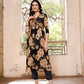 Alia Cut Rayon Embroidered & Floral Printed Kurta With Pant & Dupatta, Multicolor - Hiral Fashion