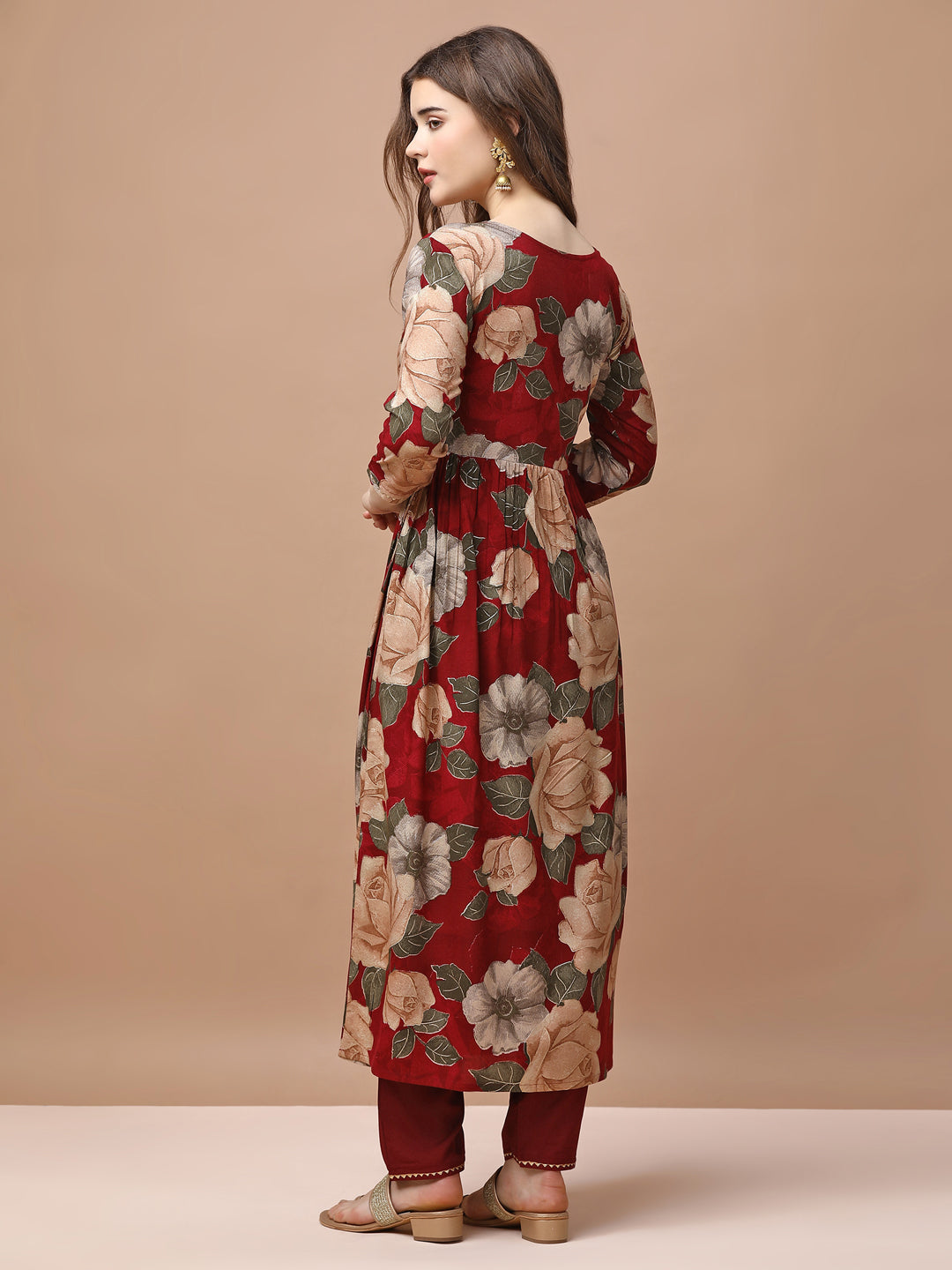Alia Cut Rayon Embroidered & Floral Printed Kurta With Pant & Dupatta Premium, Multicolor - Hiral Fashion