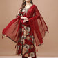Alia Cut Rayon Embroidered & Floral Printed Kurta With Pant & Dupatta Premium, Multicolor - Hiral Fashion