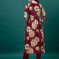 Alia Cut Rayon Embroidered & Floral Printed Kurta With Pant & Dupatta, Multicolor - Hiral Fashion
