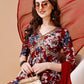 Alia Cut Embroidered & Floral Printed Rayon Kurta With Pant & Dupatta, Multicolor - Hiral Fashion