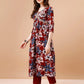 Alia Cut Embroidered & Floral Printed Rayon Kurta With Pant & Dupatta, Multicolor - Hiral Fashion