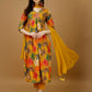 Alia Cut Rayon Embroidered & Floral Printed Kurta With Pant & Dupatta, Multicolor - Hiral Fashion