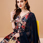 Alia Cut Embroidered & Floral Printed Rayon Kurta With Pant & Dupatta, Multicolor - Hiral Fashion