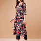 Alia Cut Embroidered & Floral Printed Rayon Kurta With Pant & Dupatta, Multicolor - Hiral Fashion
