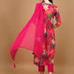Alia Cut Rayon Embroidered & Floral Printed Kurta With Pant & Dupatta, Multicolor - Hiral Fashion