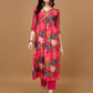 Alia Cut Rayon Embroidered & Floral Printed Kurta With Pant & Dupatta, Multicolor - Hiral Fashion