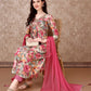Alia Cut Embroidered & Floral Printed Kurta With Pant & Dupatta Premium Luxury, Multicolor - Hiral Fashion