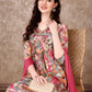 Alia Cut Embroidered & Floral Printed Kurta With Pant & Dupatta Premium Luxury, Multicolor - Hiral Fashion