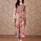 Alia Cut Embroidered & Floral Printed Kurta With Pant & Dupatta Premium Luxury, Multicolor - Hiral Fashion