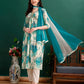 Alia Cut Floral Printed & Embroidered Kurta With Pant & Dupatta Set Premium Luxury, Multicolor - Hiral Fashion