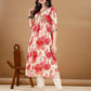 Alia Cut Floral Printed & Embroidered Kurta With Pant & Dupatta Set Premium Luxury, Multicolor - Hiral Fashion