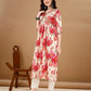 Alia Cut Floral Printed & Embroidered Kurta With Pant & Dupatta Set Premium Luxury, Multicolor - Hiral Fashion