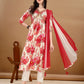 Alia Cut Floral Printed & Embroidered Kurta With Pant & Dupatta Set Premium Luxury, Multicolor - Hiral Fashion