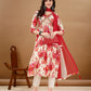 Alia Cut Floral Printed & Embroidered Kurta With Pant & Dupatta Set Premium Luxury, Multicolor - Hiral Fashion