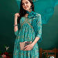 Alia Cut Floral Printed & Embroidered Kurta With Pant & Dupatta Set Luxury Premium, Multicolor - Hiral Fashion