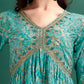 Alia Cut Floral Printed & Embroidered Kurta With Pant & Dupatta Set Luxury Premium, Multicolor - Hiral Fashion