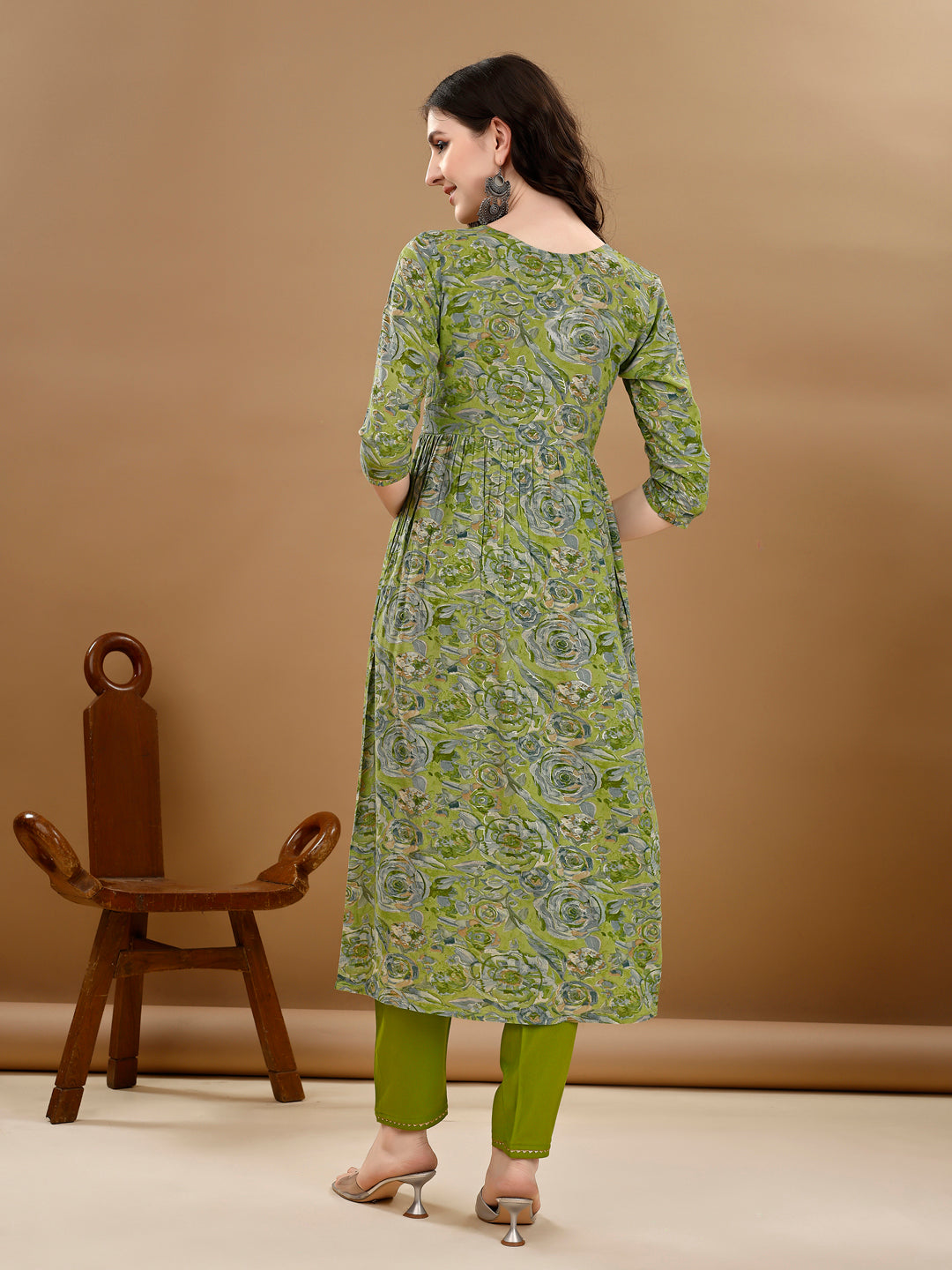 Alia Cut Floral Printed & Embroidered Kurta With Pant & Dupatta Set Luxury Premium, Multicolor - Hiral Fashion