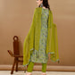 Alia Cut Floral Printed & Embroidered Kurta With Pant & Dupatta Set Luxury Premium, Multicolor - Hiral Fashion