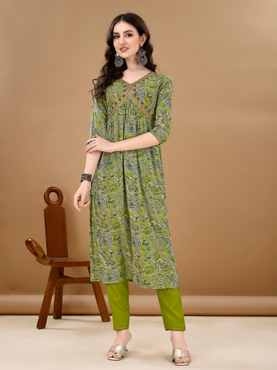 Alia Cut Floral Printed & Embroidered Kurta With Pant & Dupatta Set Luxury Premium, Multicolor - Hiral Fashion