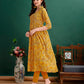 Alia Cut Floral Printed & Embroidered Kurta With Pant & Dupatta Set Luxury Premium, Multicolor - Hiral Fashion