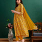 Alia Cut Floral Printed & Embroidered Kurta With Pant & Dupatta Set Luxury Premium, Multicolor - Hiral Fashion