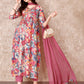 Alia Cut Embroidered & Floral Printed Kurta With Pant & Dupatta Premium Luxury, Multicolor - Hiral Fashion