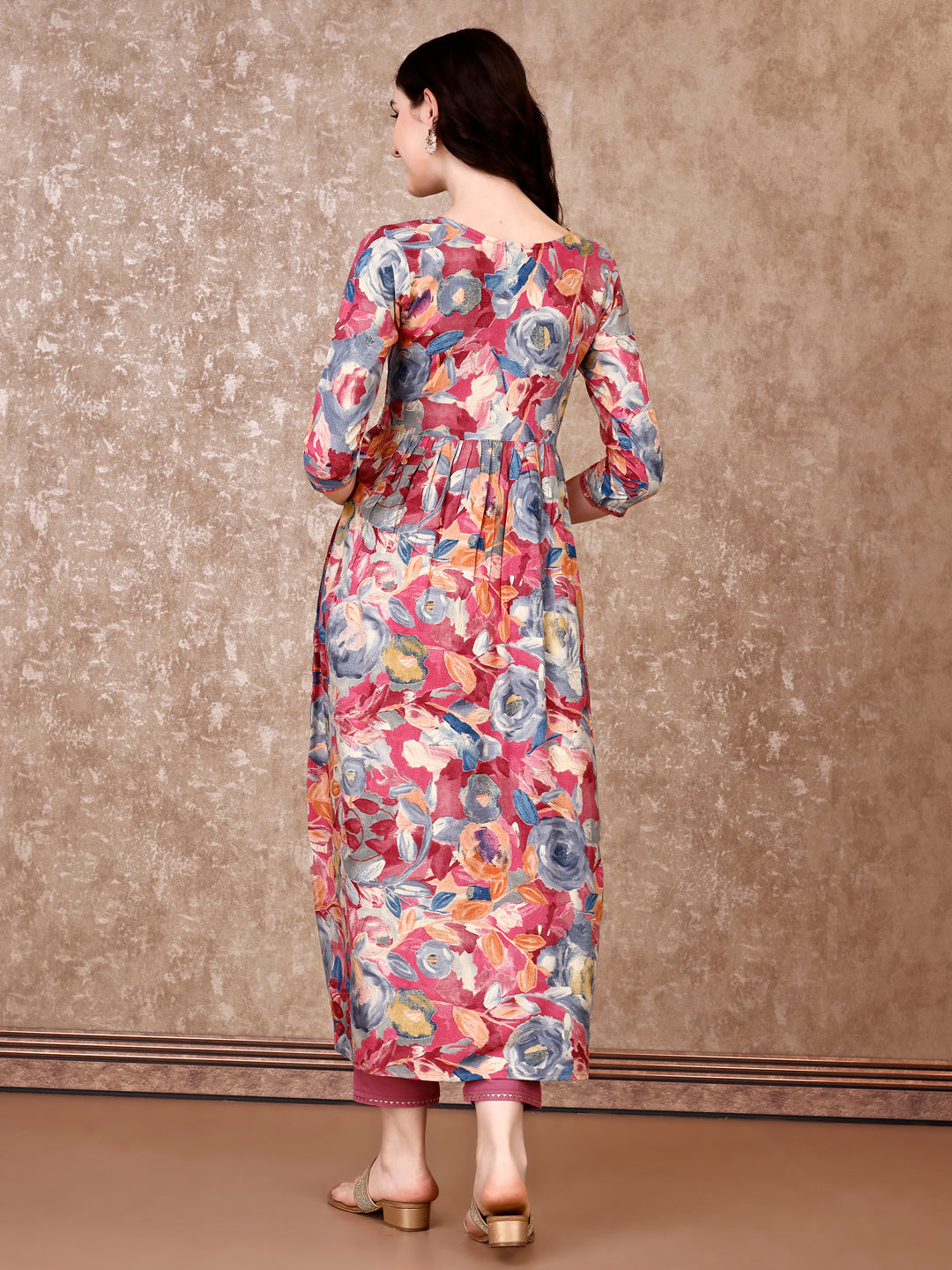 Alia Cut Embroidered & Floral Printed Kurta With Pant & Dupatta Premium Luxury, Multicolor - Hiral Fashion