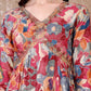 Alia Cut Embroidered & Floral Printed Kurta With Pant & Dupatta Premium Luxury, Multicolor - Hiral Fashion