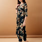 Alia Cut Floral Printed & Embroidered Kurta With Pant & Dupatta Set, Teal - Hiral Fashion