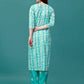 Bandhani Printed Cotton Kurta With Pant & Dupatta, Multicolor - Hiral Fashion