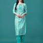 Bandhani Printed Cotton Kurta With Pant & Dupatta, Multicolor - Hiral Fashion
