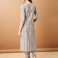 Bandhani Printed Cotton Kurta With Pant & Dupatta, Grey - Hiral Fashion