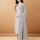Bandhani Printed Cotton Kurta With Pant & Dupatta, Grey - Hiral Fashion