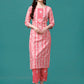 Bandhani Printed Cotton Kurta With Pant & Dupatta, Multicolor - Hiral Fashion