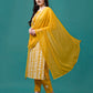 Bandhani Printed Cotton Kurta With Pant & Dupatta, Multicolor - Hiral Fashion